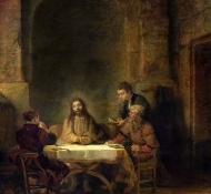 cène à emmaüs - Rembrandt